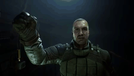 Man in Military Uniform Fist Pump