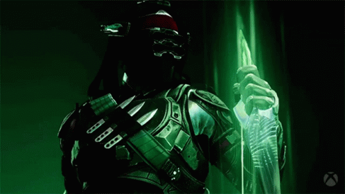 Man In Military Uniform Holding Glowing Object GIF