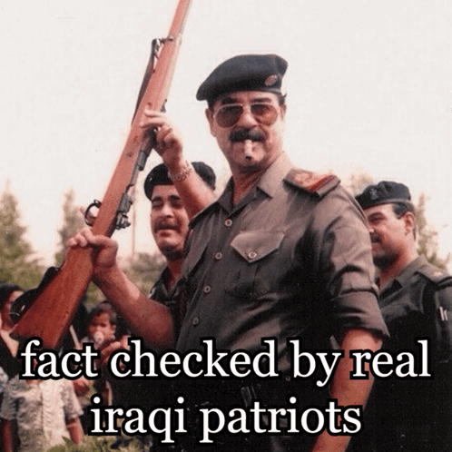 Man In Military Uniform Holding Gun Fact Checked By Real Iraqi Patriots GIF