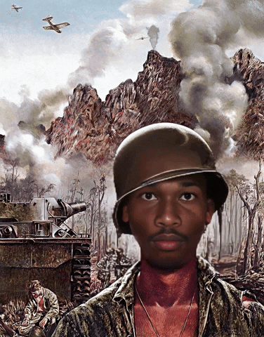 Man in Military Uniform in Mountain