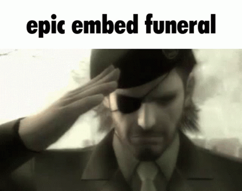 Man in Military Uniform Saluting Epic Embed Funeral