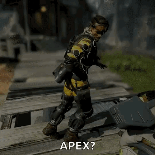Man in Military Uniform Saying Apex