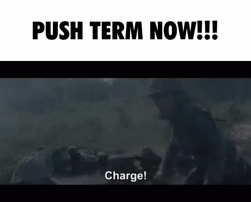 Man in Military Uniform Says Push Term Now