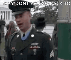 Man in Military Uniform Talking