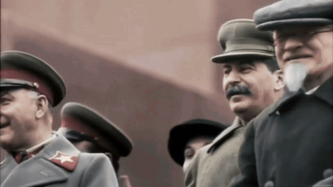 Man In Military Uniform With Star On Epaulette GIF