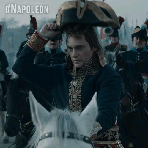 Man in Napoleon Hat Riding Horse