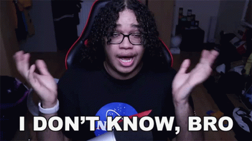 Man In NASA Shirt Says I Don't Know Bro GIF