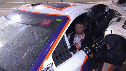 Man in NASCAR Race Car