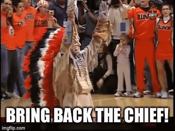 Man In Native American Costume Bring Back The Chief GIF