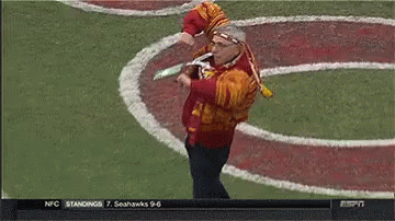 Man in Native American Outfit on Field