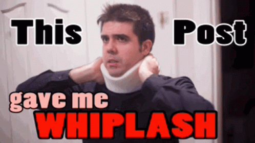 Man in Neck Brace This Post Gave Me Whiplash
