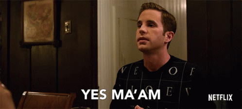 Man In Netflix Ad Says Yes Ma'am GIF