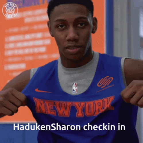 Man In New York Jersey Checking In GIF