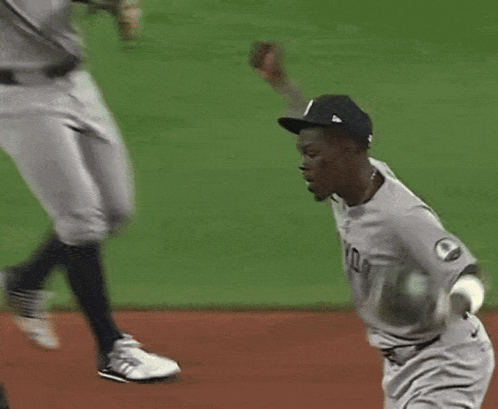 Man In New York Jersey Holding Baseball GIF