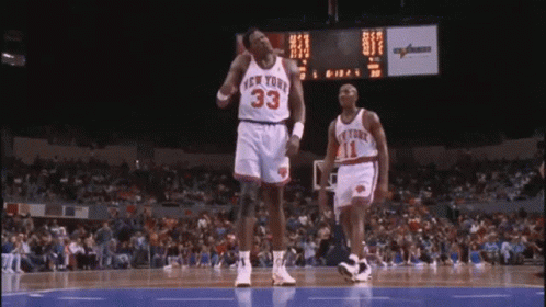 Man in New York Jersey Jumping