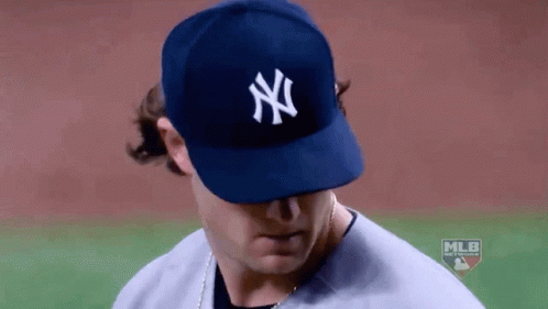 Man in New York Yankees Hat Looking Left