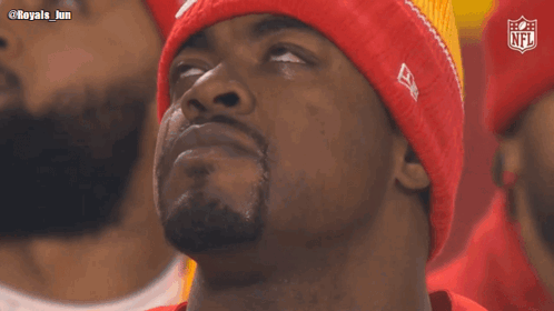Man in NFL Beanie