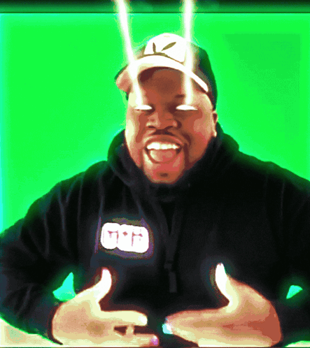 Man In Nike Hat And Black Hoodie Number 999 GIF