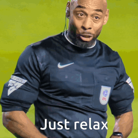 Man In Nike Shirt Saying Just Relax GIF