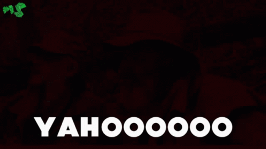 Man In Nowhere Shouts Yahoo GIF