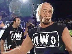 Man in NWO T-Shirt in Crowd
