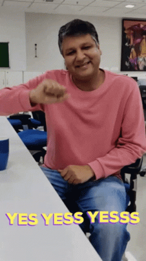 Man In Office Dancing Yess GIF