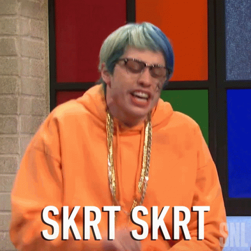 Man in Orange Hoodie Saying Skrt Skrt