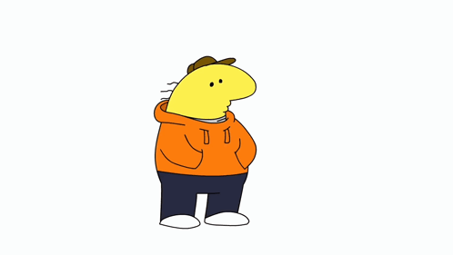 Man in Orange Shirt and Black Pants