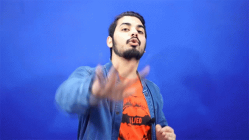 Man In Orange Shirt Saying Illied GIF