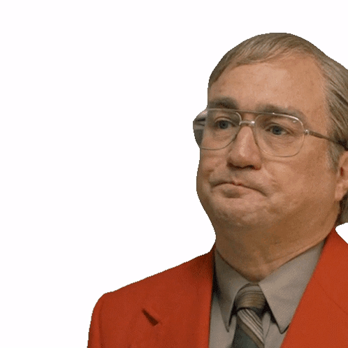 Man In Orange Suit Ahem GIF