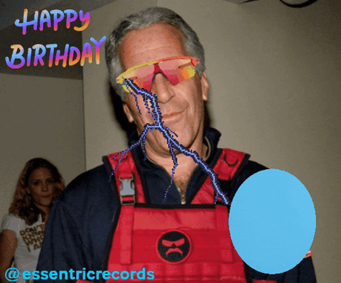 Man in Overalls and Sunglasses Happy Birthday