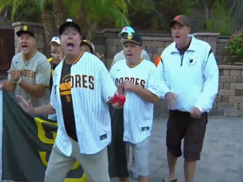 Man in Padres Jersey in Crowd