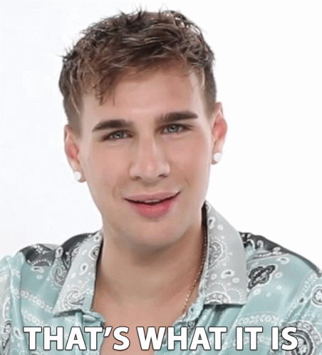 Man In Paisley Shirt Saying That Is What It Is GIF