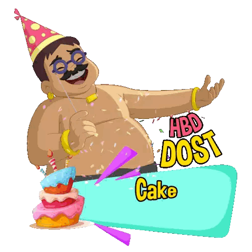 Man in Party Hat and Glasses Next to Cake