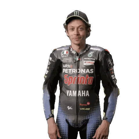 Man in Petronas Yamaha Motorcycle Suit