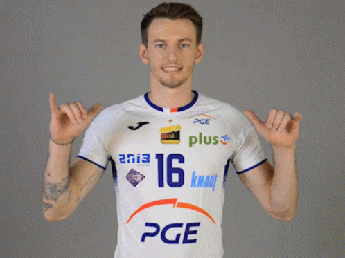 Man In PGE Shirt Number 16 GIF