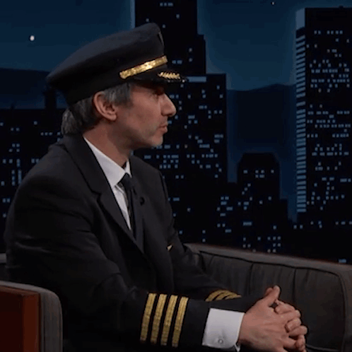 Man In Pilot Hat Talking About People Calling It That GIF