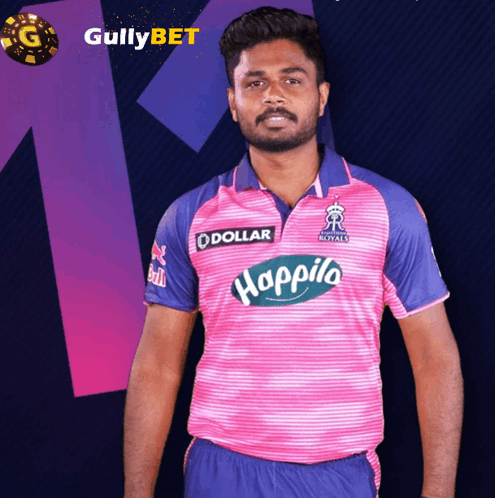 Man in Pink and Blue Happilo Shirt