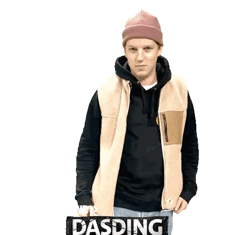 Man in Pink Beanie and Black Hoodie