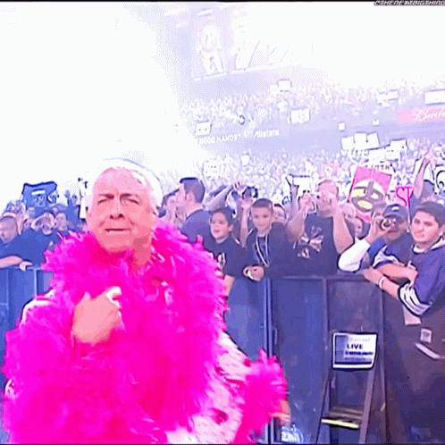 Man in Pink Boa