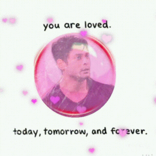 Man In Pink Bubble Saying You Are Loved GIF