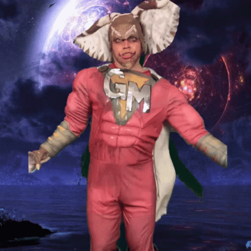 Man in Pink GM Costume