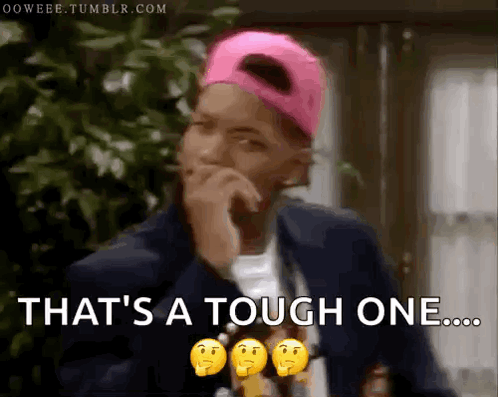 Man in Pink Hat Says That's a Tough One