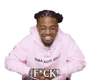 Man in Pink Hoodie Saying F*ck