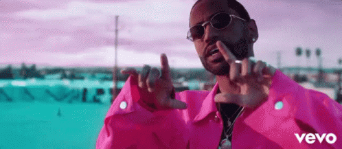 Man in Pink Jacket and Sunglasses Making Funny Face