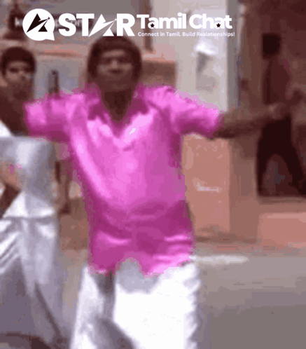Man In Pink Shirt Dancing GIF