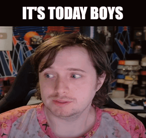 Man in Pink Shirt It's Today Boys