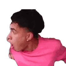 Man in Pink Shirt Making Funny Face
