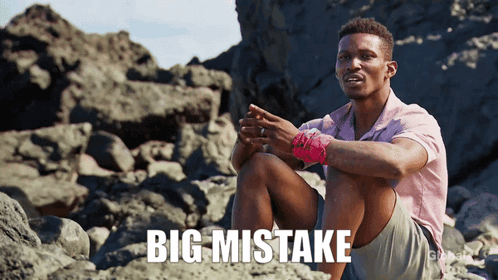 Man in Pink Shirt Saying Big Mistake