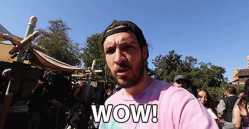 Man in Pink Shirt Says Wow